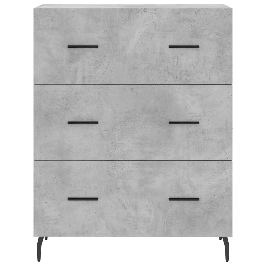 Skjenk betonggrå 69,5x34x90 cm konstruert tre vidaXL