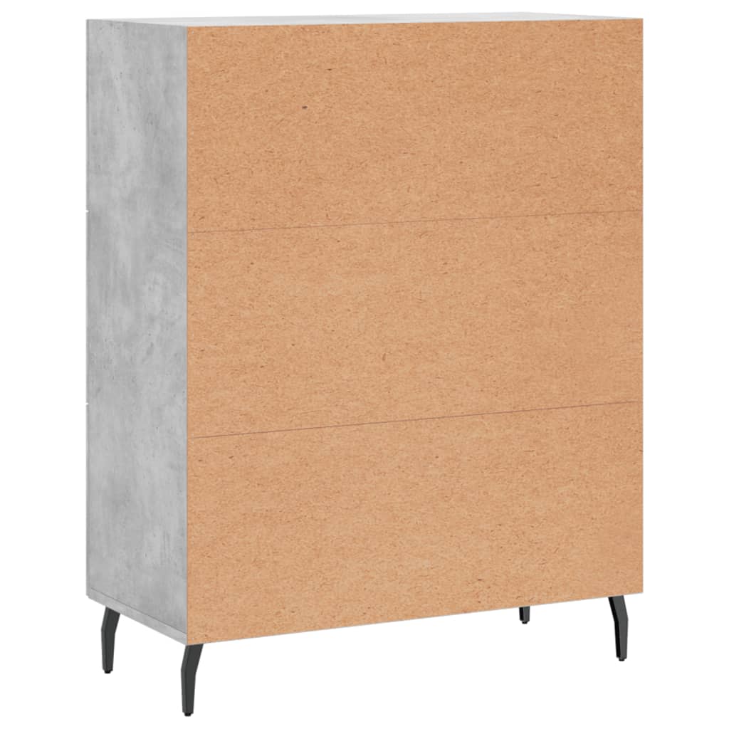 Skjenk betonggrå 69,5x34x90 cm konstruert tre vidaXL