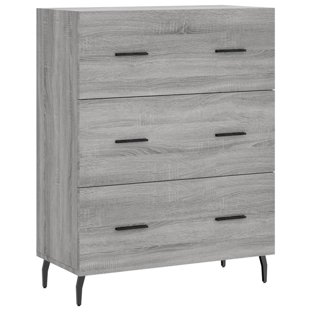 Skjenk grå sonoma 69,5x34x90 cm konstruert tre