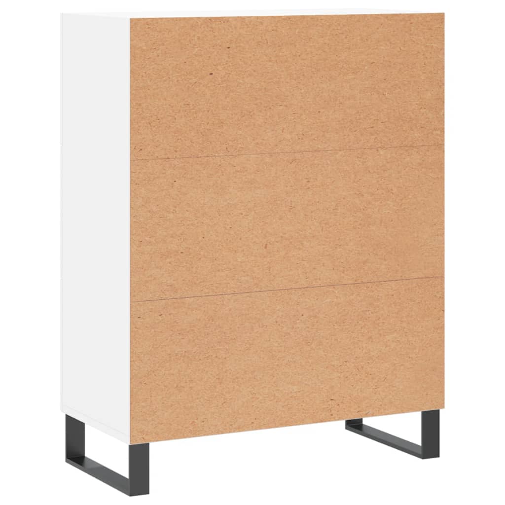 Skjenk hvit 69,5x34x90 cm konstruert tre