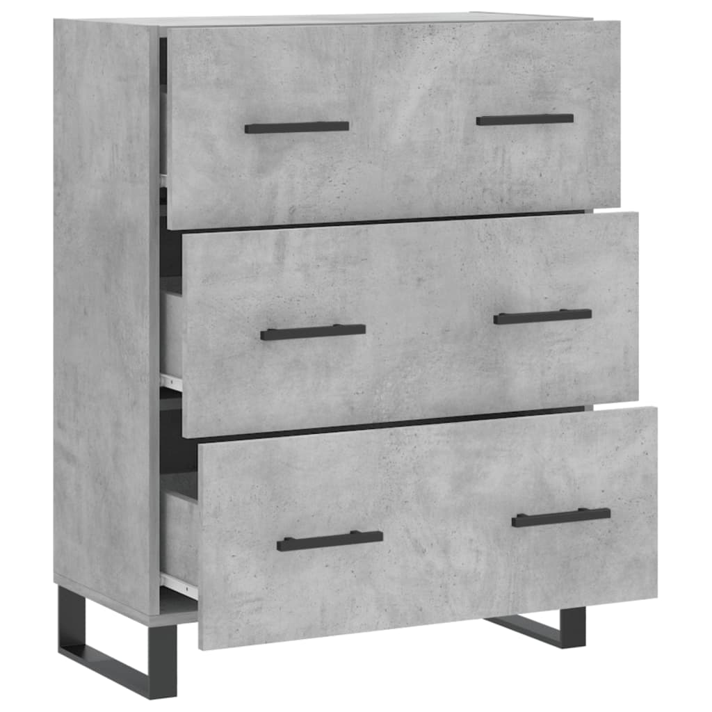Skjenk betonggrå 69,5x34x90 cm konstruert tre vidaXL