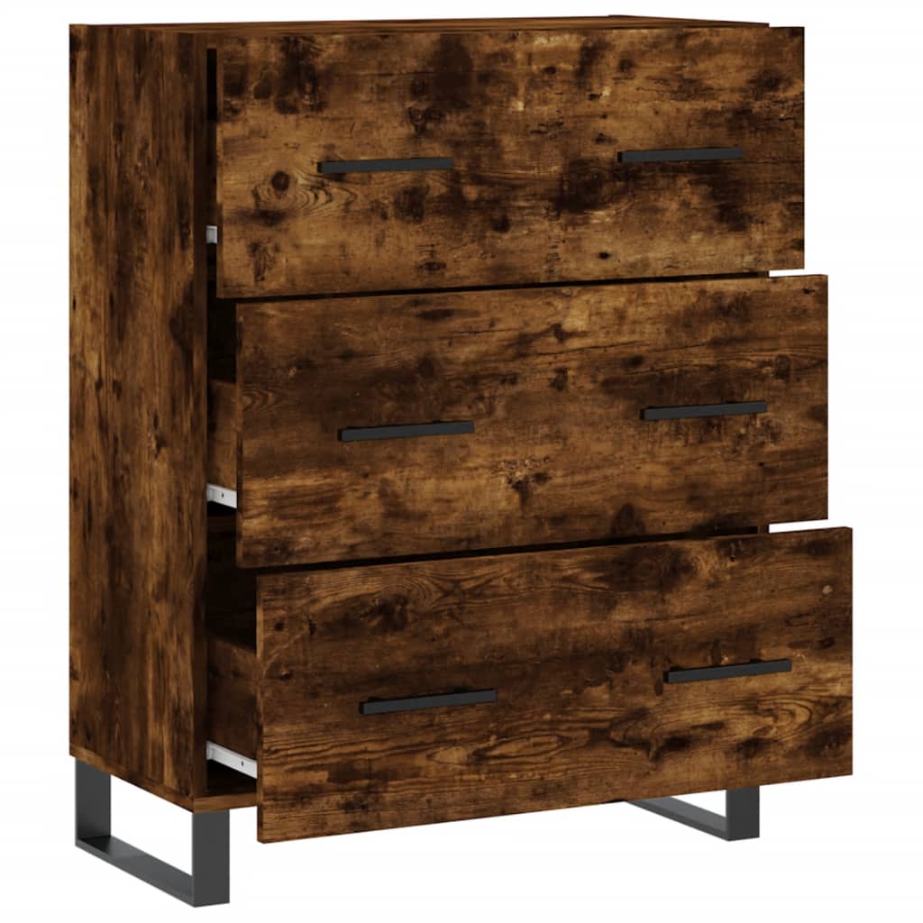 Skjenk røkt eik 69,5x34x90 cm konstruert tre