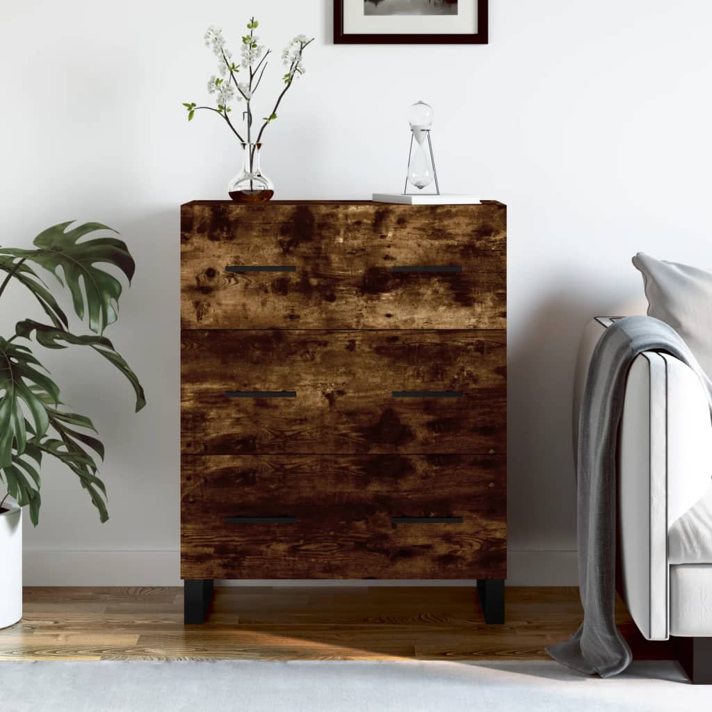 Skjenk røkt eik 69,5x34x90 cm konstruert tre