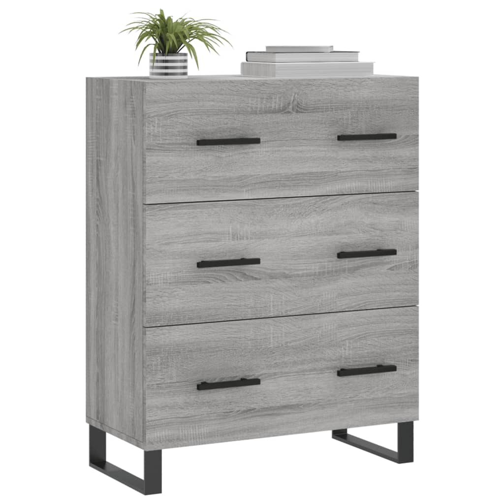 Skjenk grå sonoma 69,5x34x90 cm konstruert tre