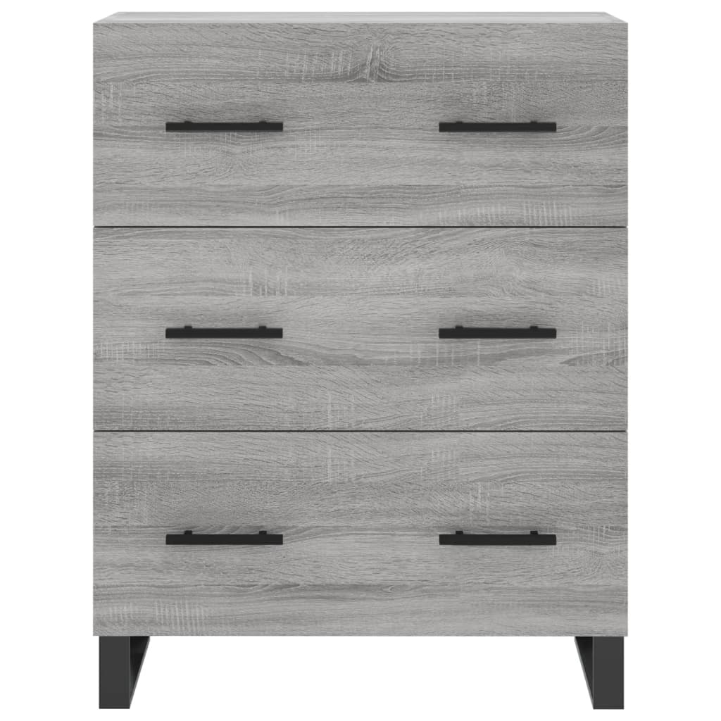 Skjenk grå sonoma 69,5x34x90 cm konstruert tre