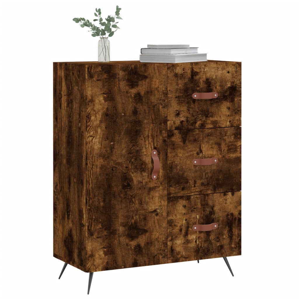 Skjenk røkt eik 69,5x34x90 cm konstruert tre vidaXL