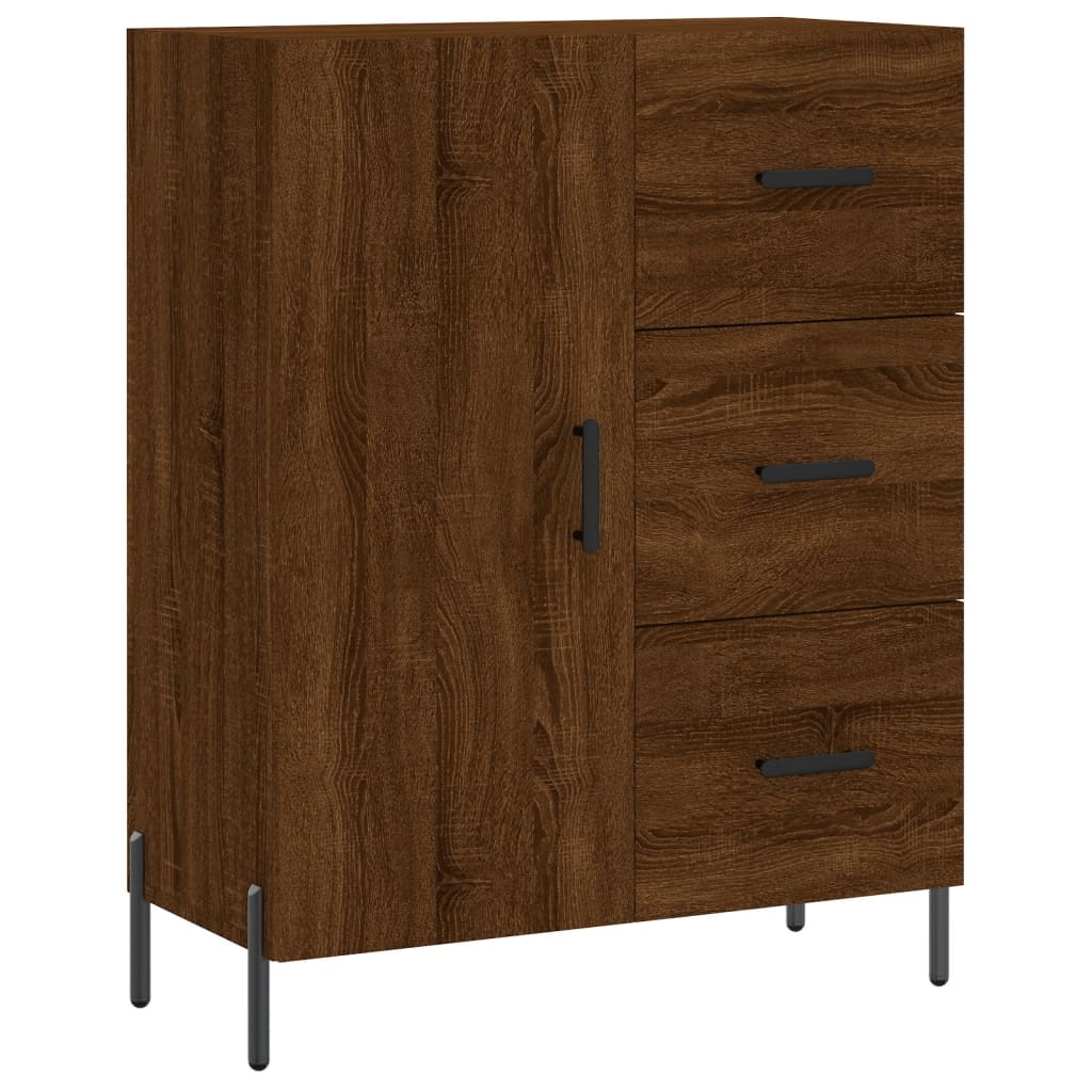 Skjenk brun eik 69,5x34x90 cm konstruert tre vidaXL