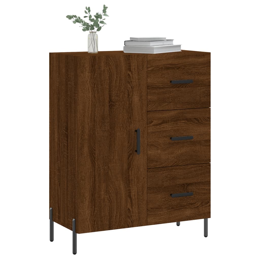 Skjenk brun eik 69,5x34x90 cm konstruert tre vidaXL