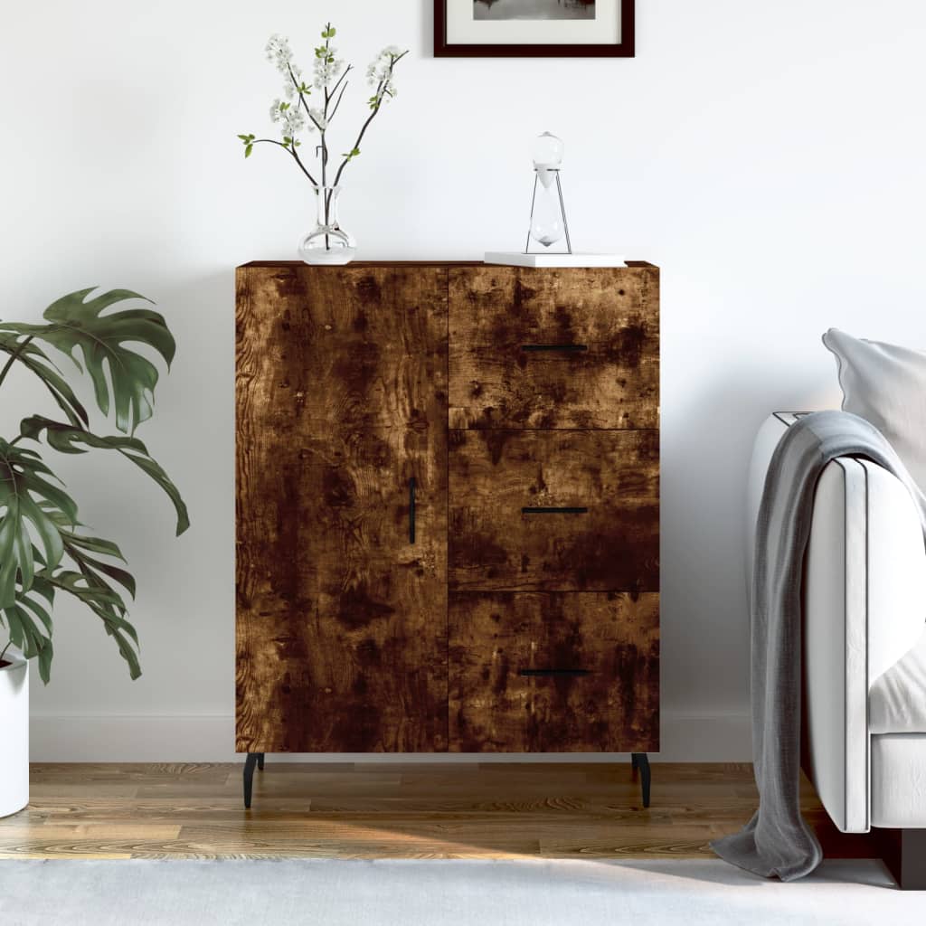 Skjenk røkt eik 69,5x34x90 cm konstruert tre