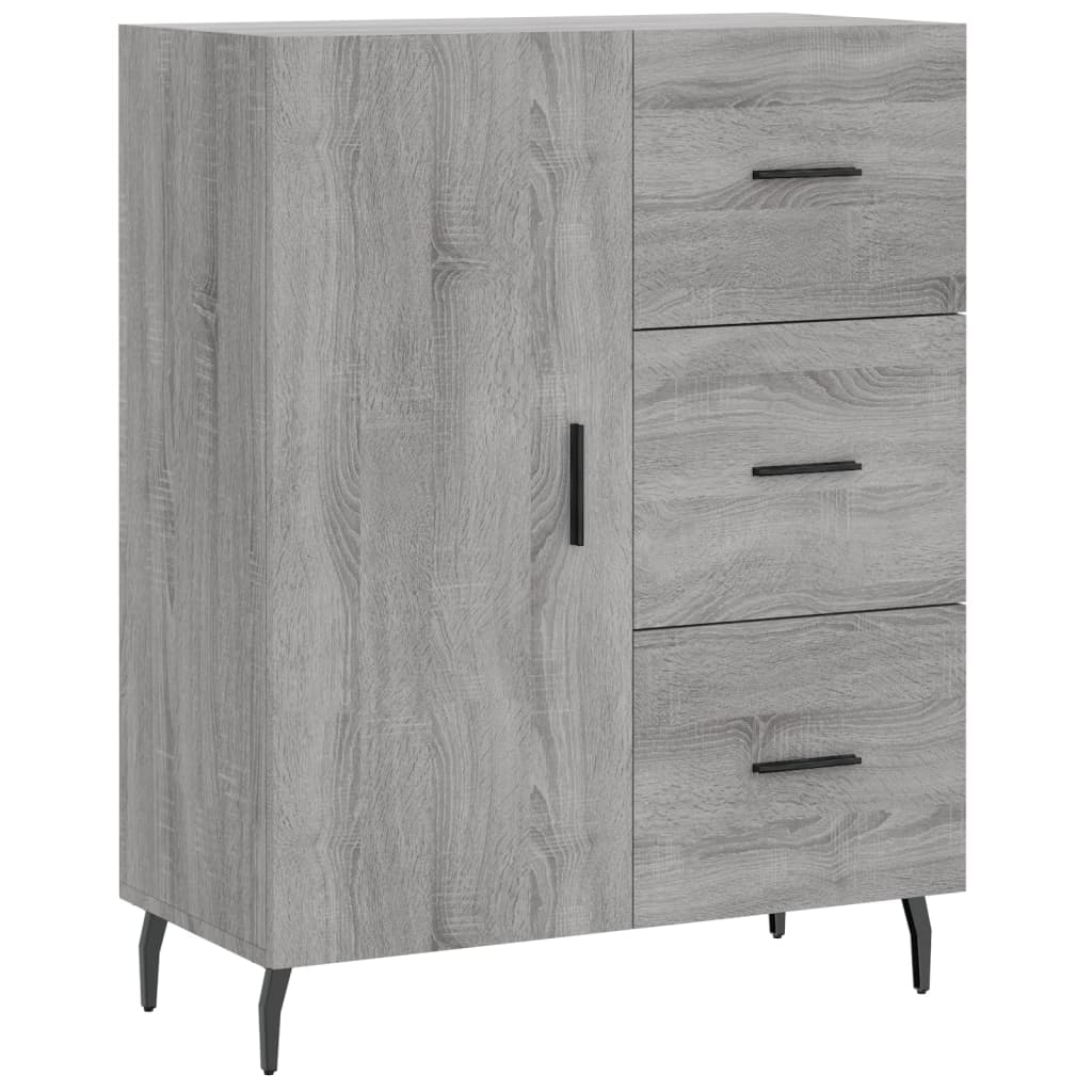 Skjenk grå sonoma 69,5x34x90 cm konstruert tre