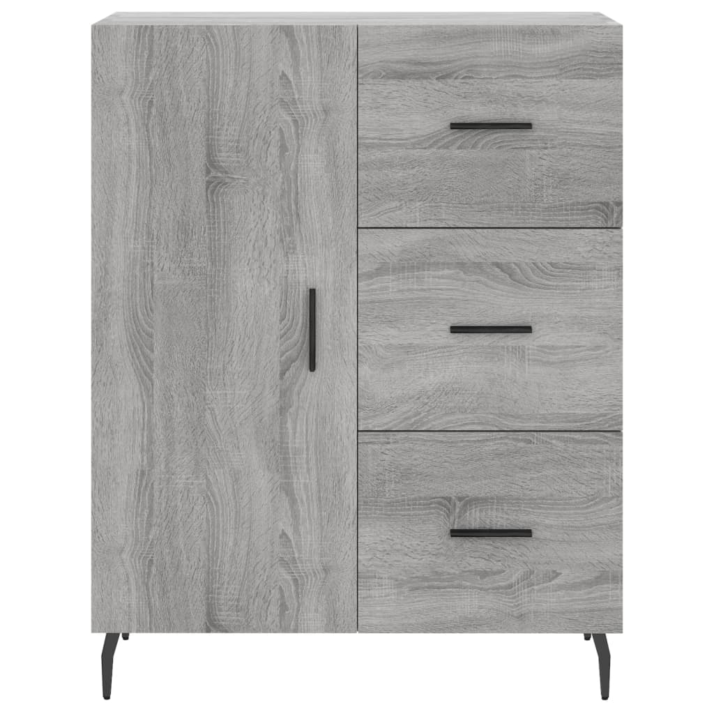 Skjenk grå sonoma 69,5x34x90 cm konstruert tre