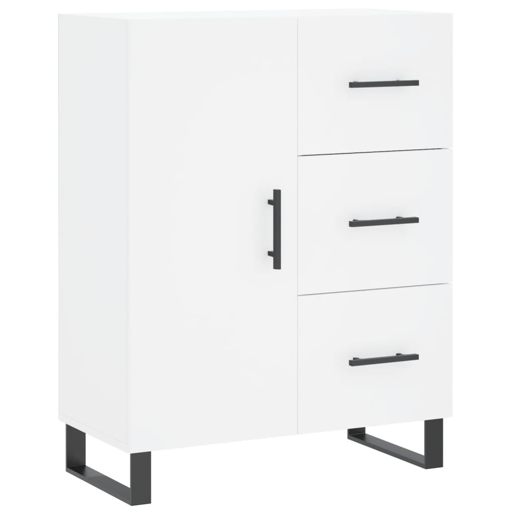 Skjenk hvit 69,5x34x90 cm konstruert tre