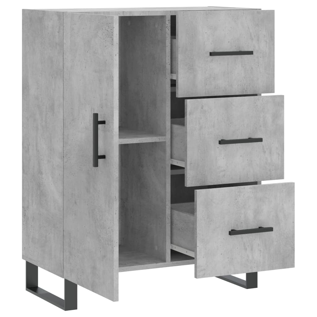 Skjenk betonggrå 69,5x34x90 cm konstruert tre
