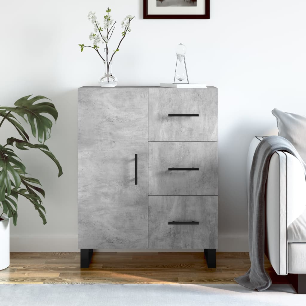 Skjenk betonggrå 69,5x34x90 cm konstruert tre
