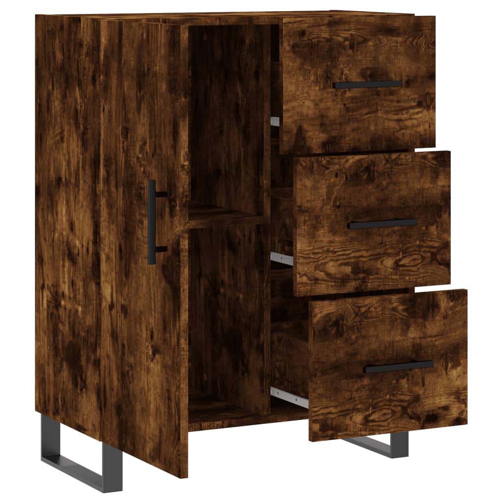 Skjenk røkt eik 69,5x34x90 cm konstruert tre