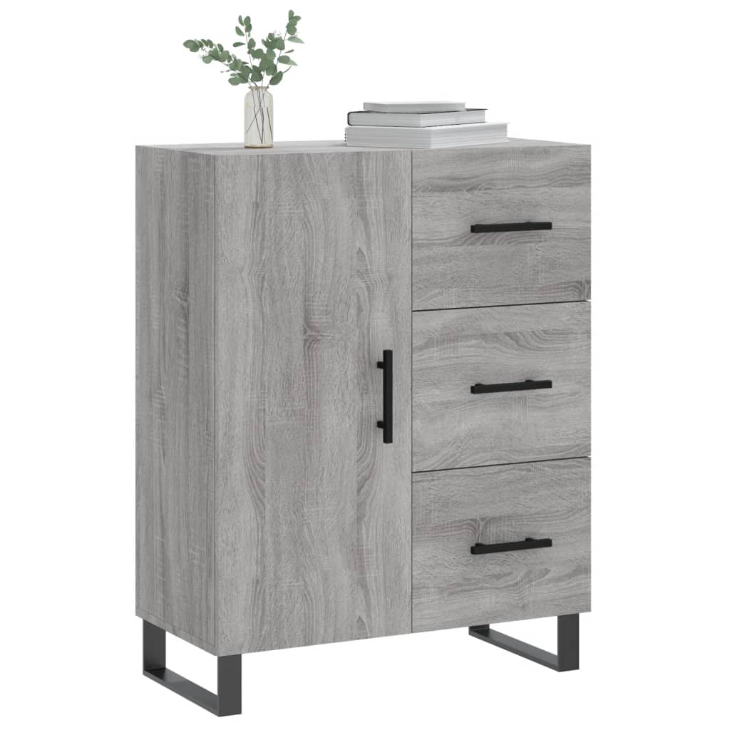 Skjenk grå sonoma 69,5x34x90 cm konstruert tre