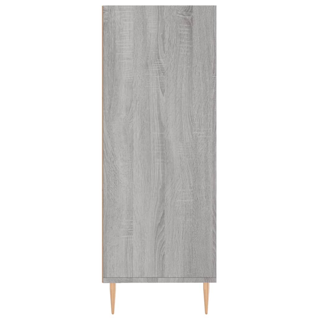 Bokhylle grå sonoma 69,5x32,5x90 cm konstruert tre