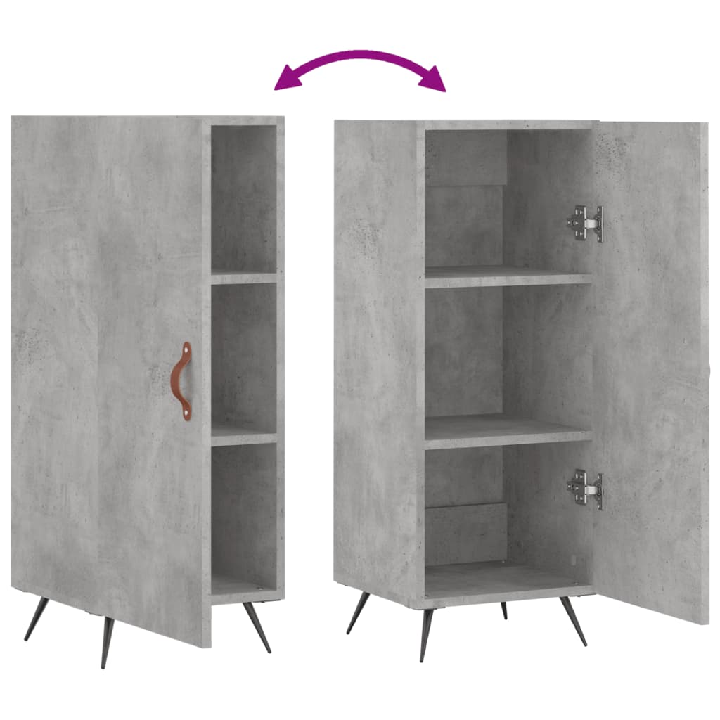 Skjenk betonggrå 34,5x34x90 cm konstruert tre