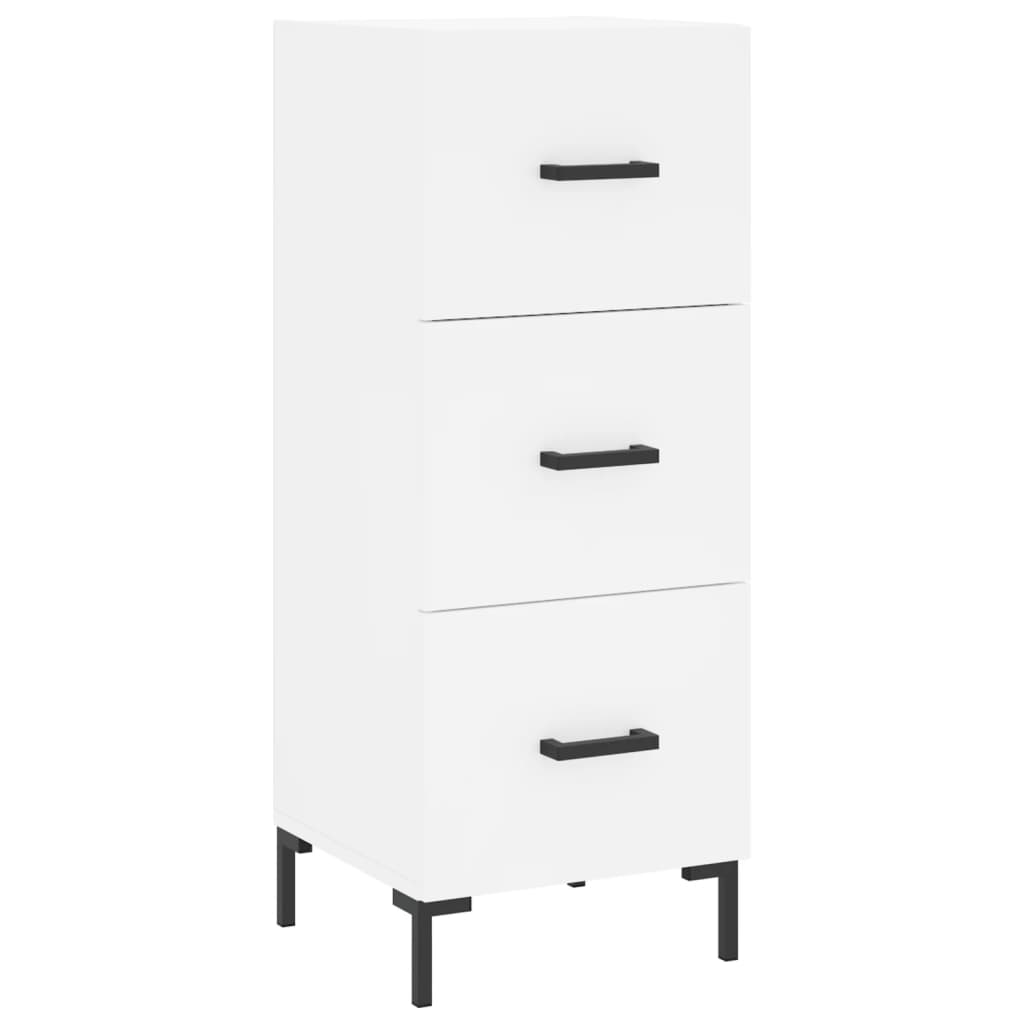 Skjenk hvit 34,5x34x90 cm konstruert tre