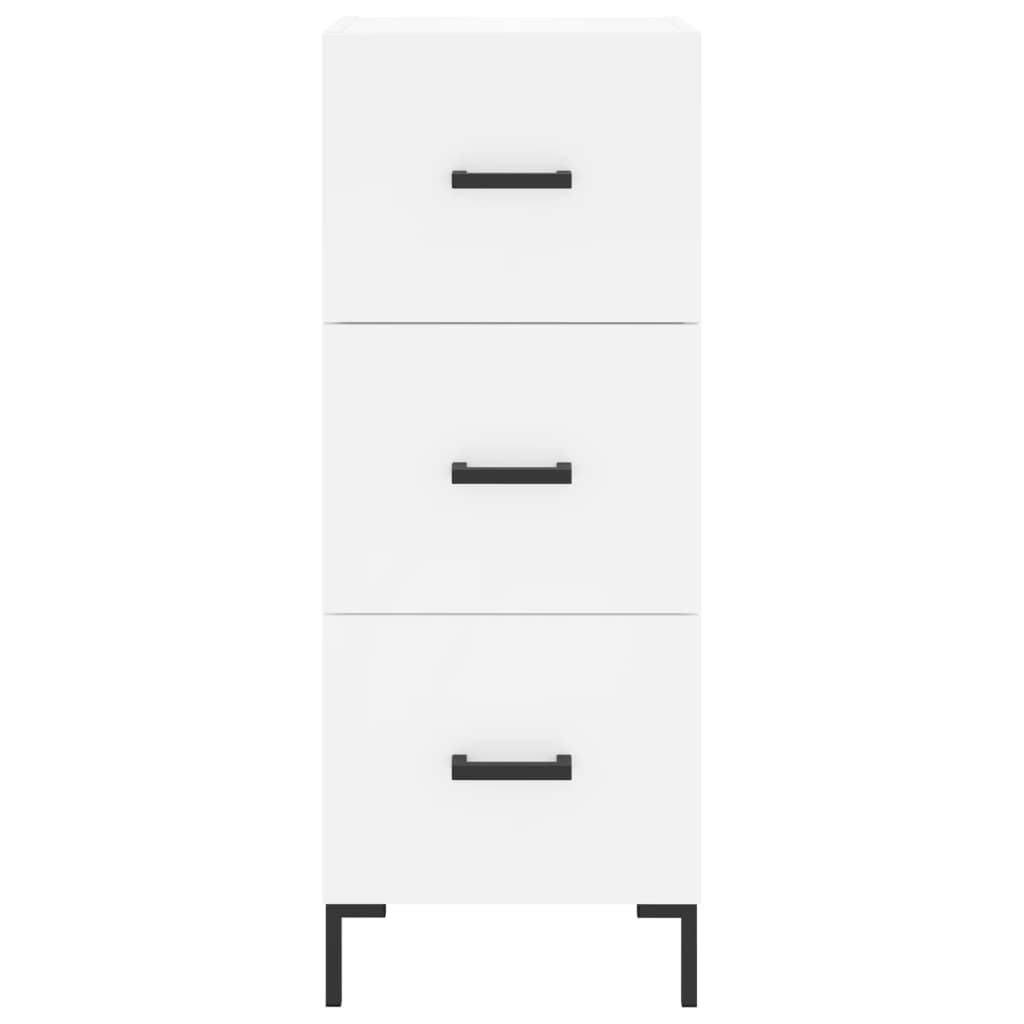 Skjenk hvit 34,5x34x90 cm konstruert tre