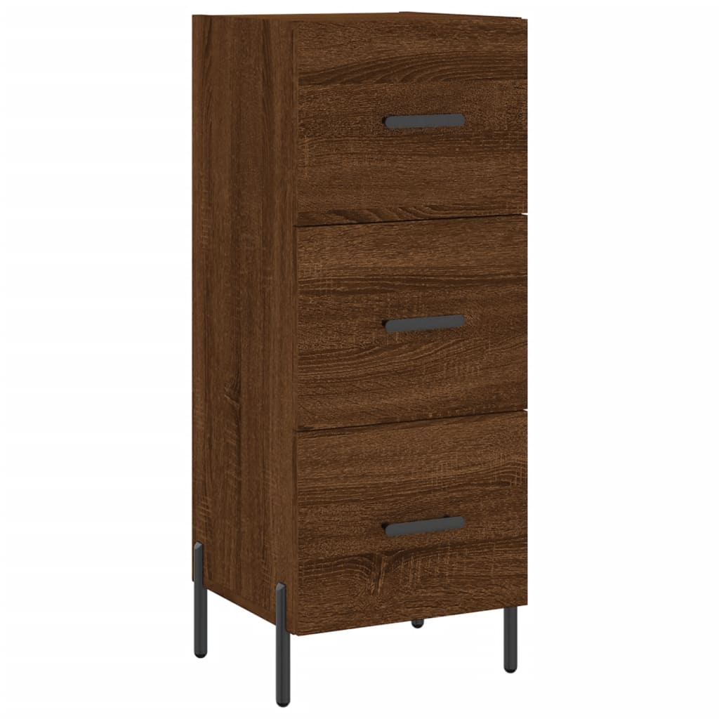 Skjenk brun eik 34,5x34x90 cm konstruert tre