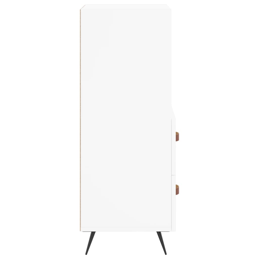 Skjenk hvit 34,5x34x90 cm konstruert tre