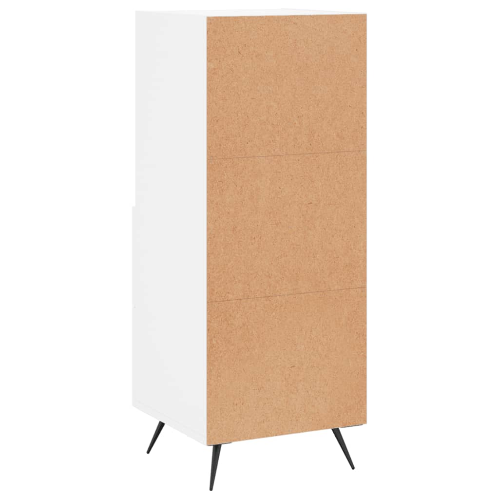 Skjenk hvit 34,5x34x90 cm konstruert tre