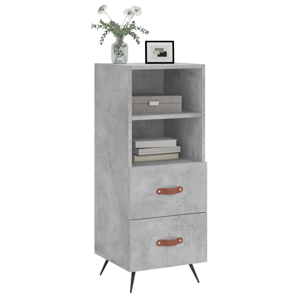 Skjenk betonggrå 34,5x34x90 cm konstruert tre