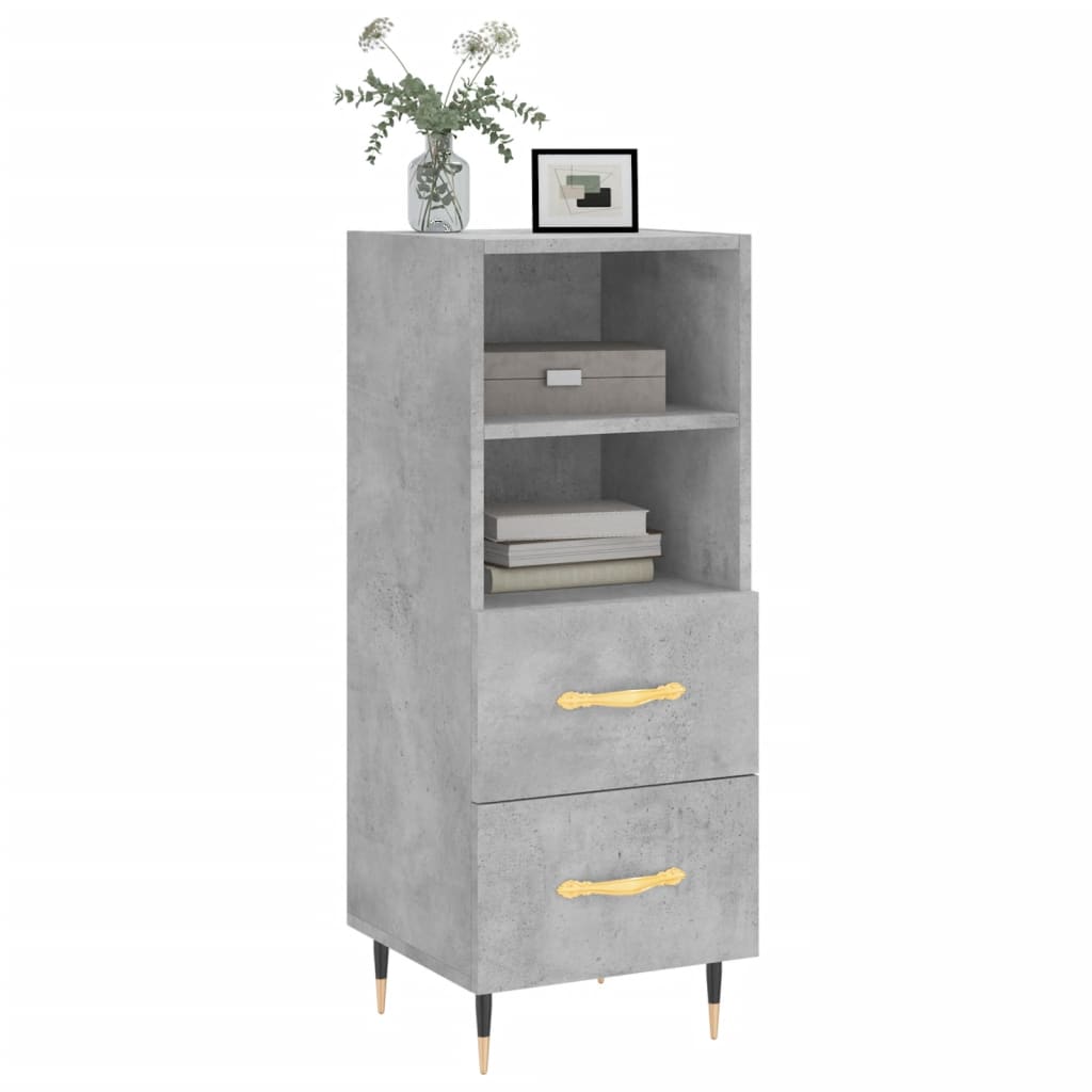 Skjenk betonggrå 34,5x34x90 cm konstruert tre