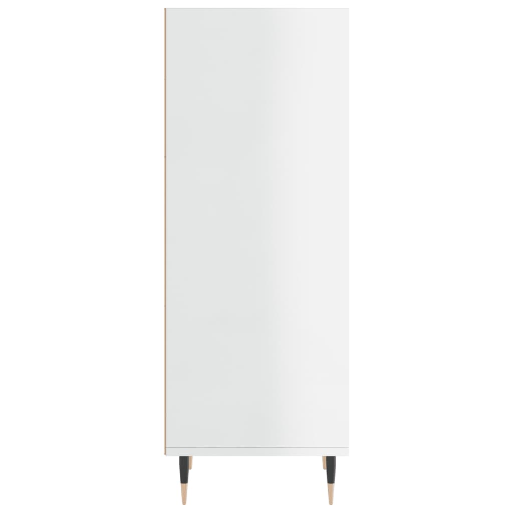 Skjenk høyglans hvit 34,5x32,5x90 cm konstruert tre