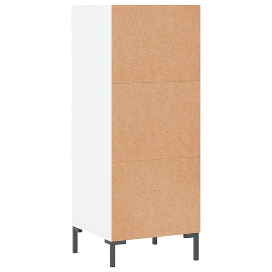 Skjenk hvit 34,5x32,5x90 cm konstruert tre