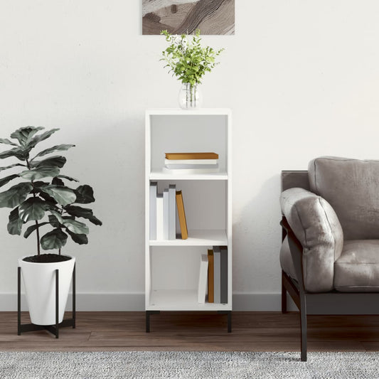 Skjenk hvit 34,5x32,5x90 cm konstruert tre