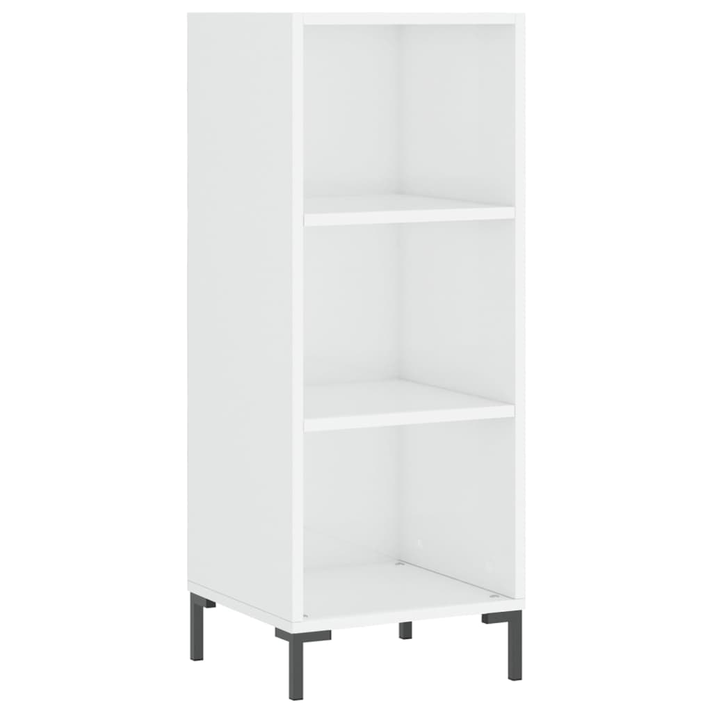 Skjenk høyglans hvit 34,5x32,5x90 cm konstruert tre