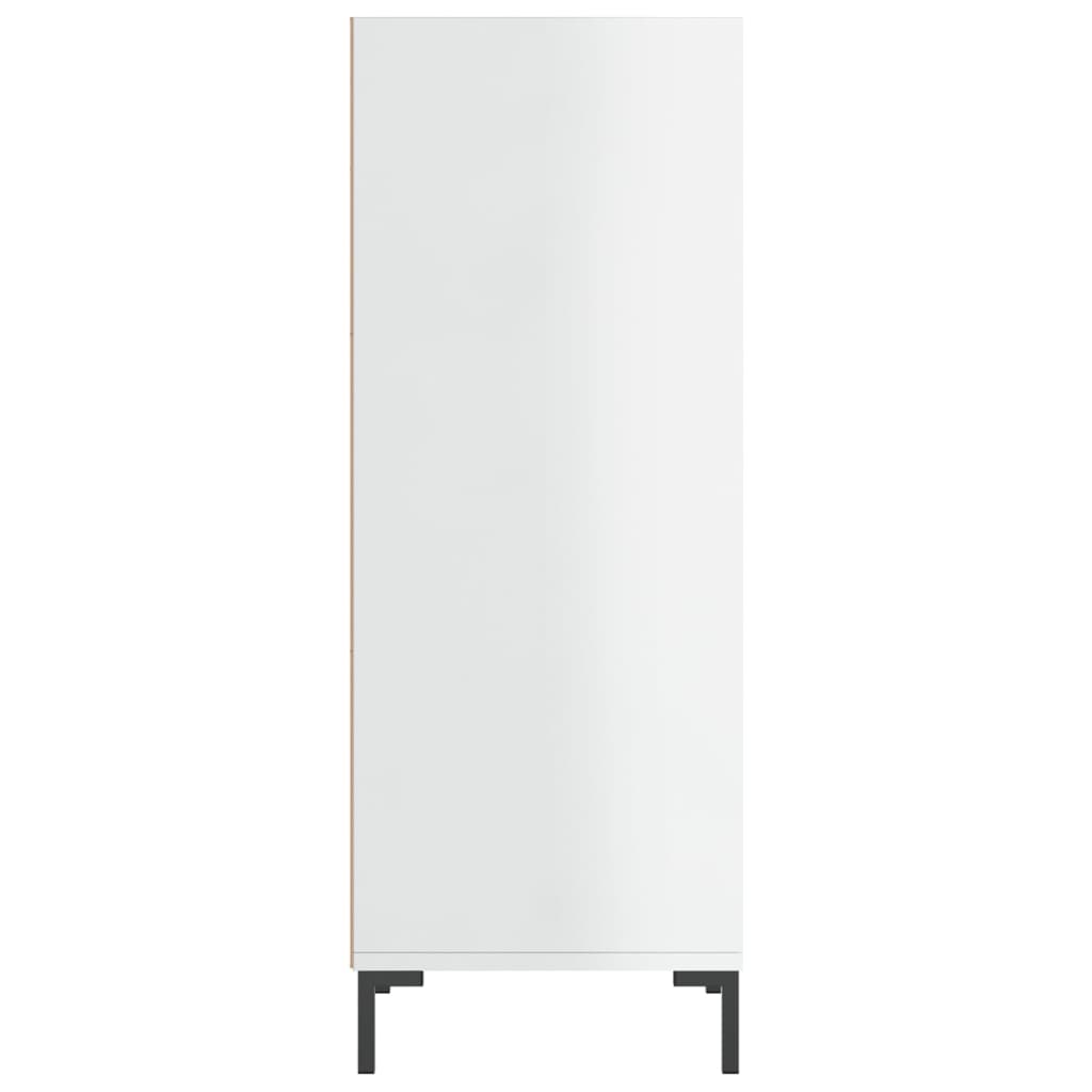 Skjenk høyglans hvit 34,5x32,5x90 cm konstruert tre