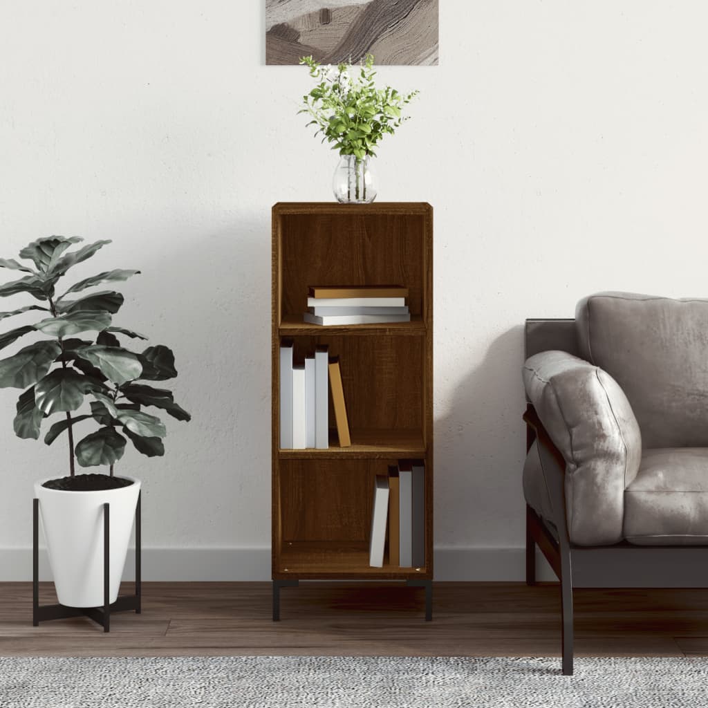 Skjenk brun eik 34,5x32,5x90 cm konstruert tre