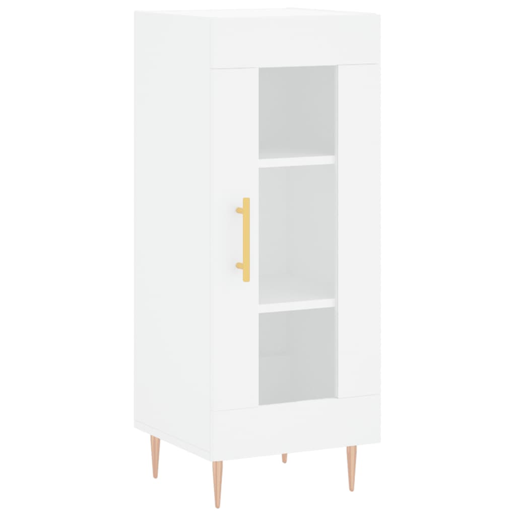 Skjenk hvit 34,5x34x90 cm konstruert tre