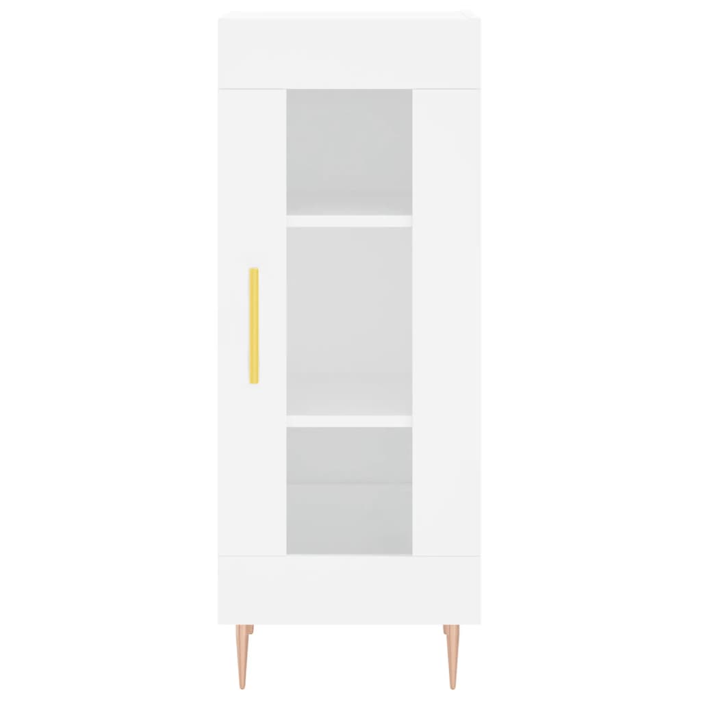 Skjenk hvit 34,5x34x90 cm konstruert tre