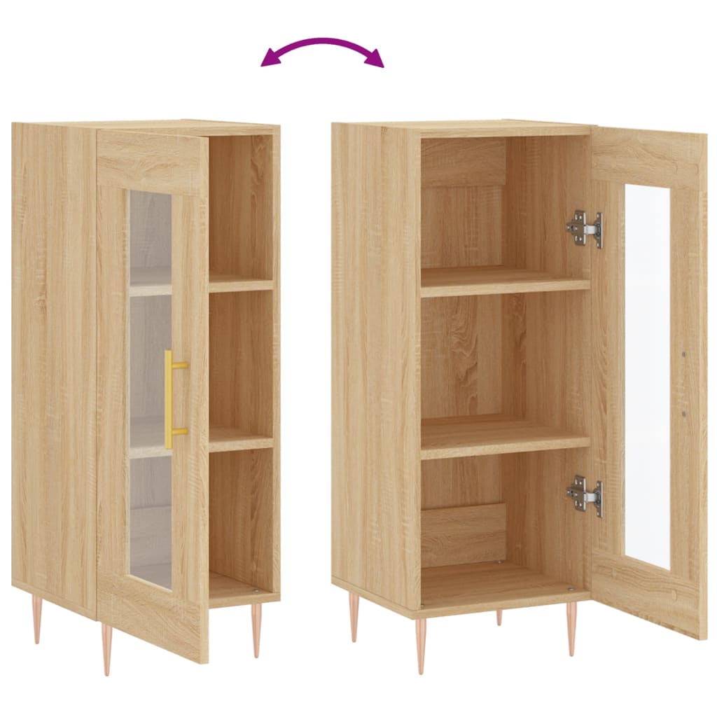 Skjenk sonoma eik 34,5x34x90 cm konstruert tre vidaXL
