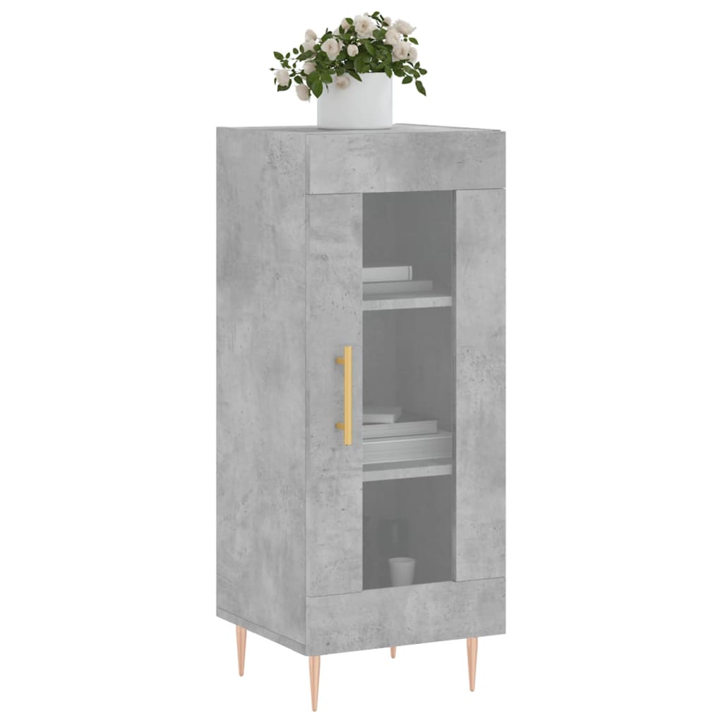 Skjenk betonggrå 34,5x34x90 cm konstruert tre