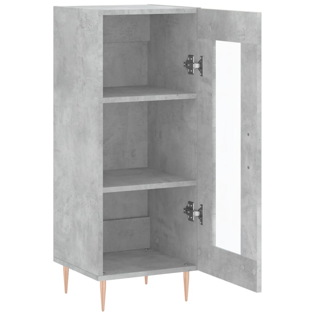 Skjenk betonggrå 34,5x34x90 cm konstruert tre