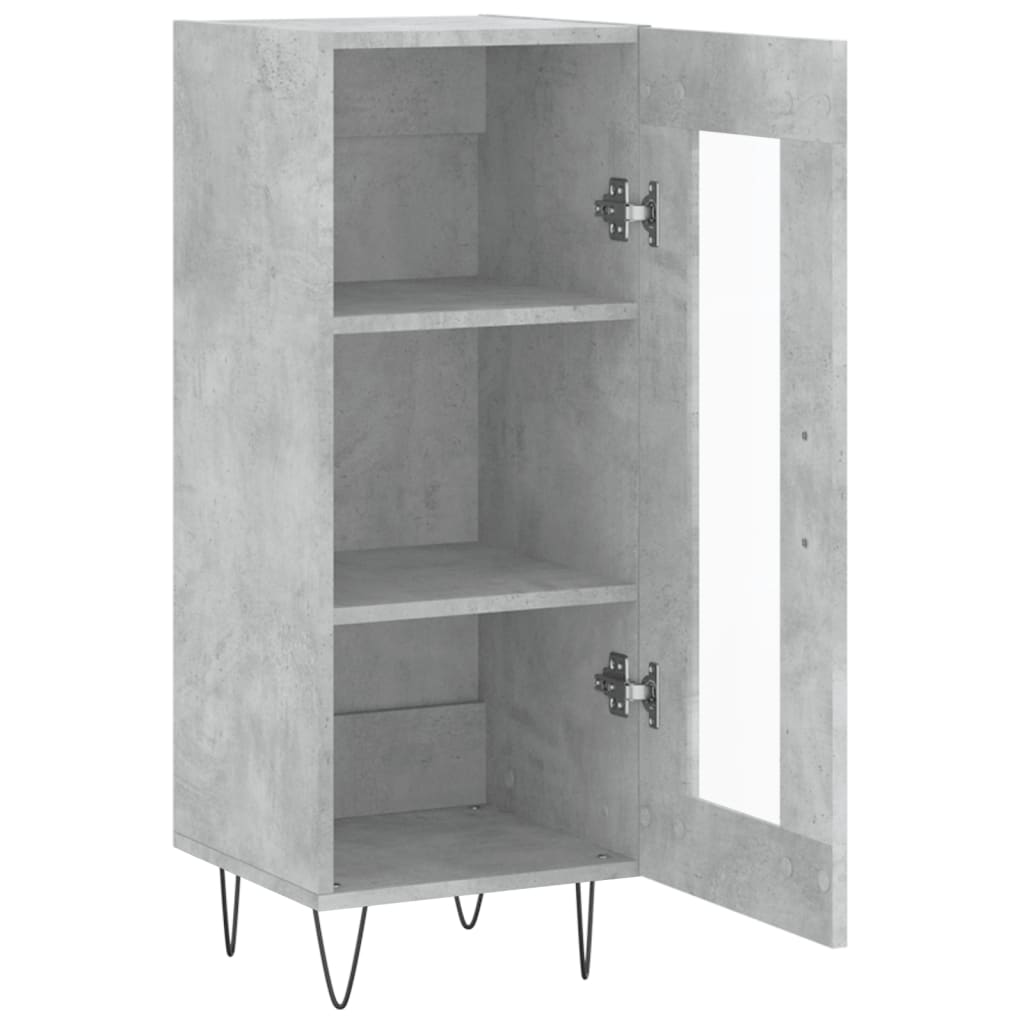 Skjenk betonggrå 34,5x34x90 cm konstruert tre
