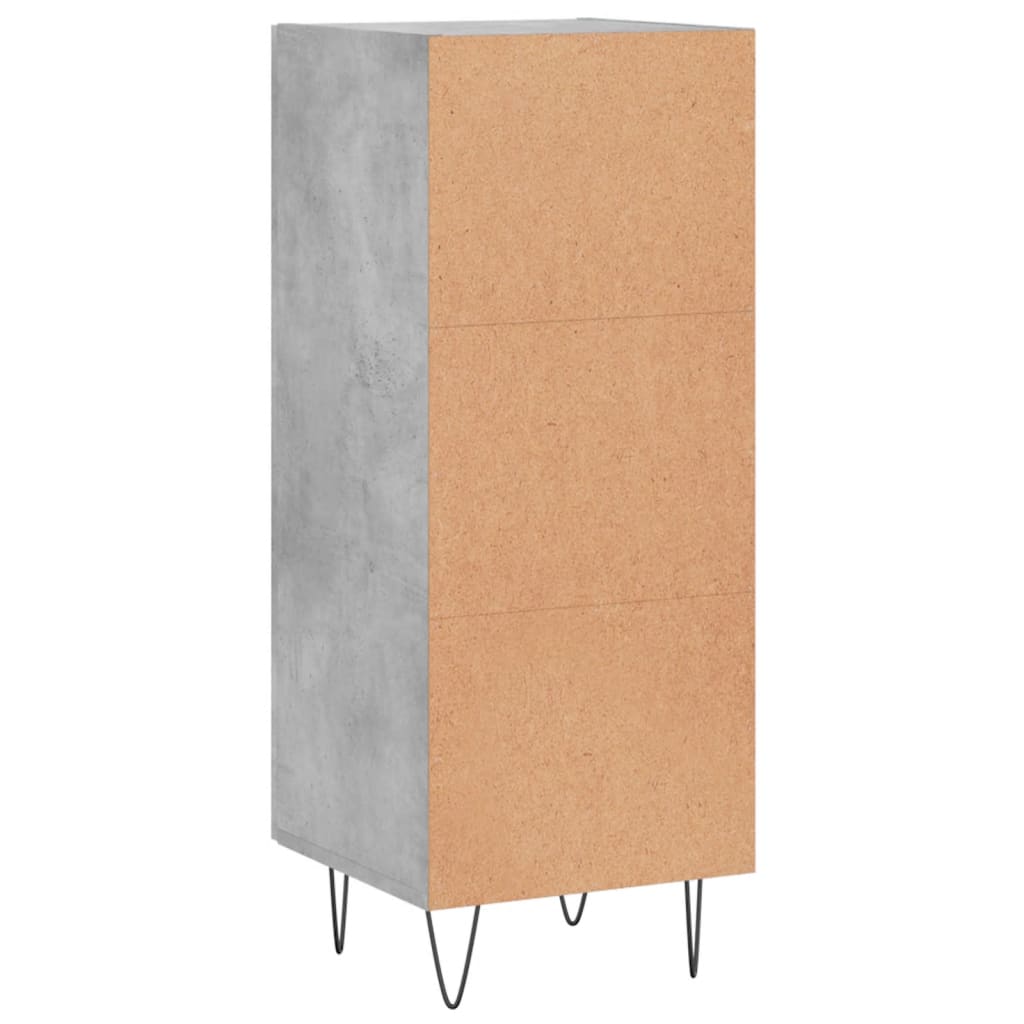 Skjenk betonggrå 34,5x34x90 cm konstruert tre