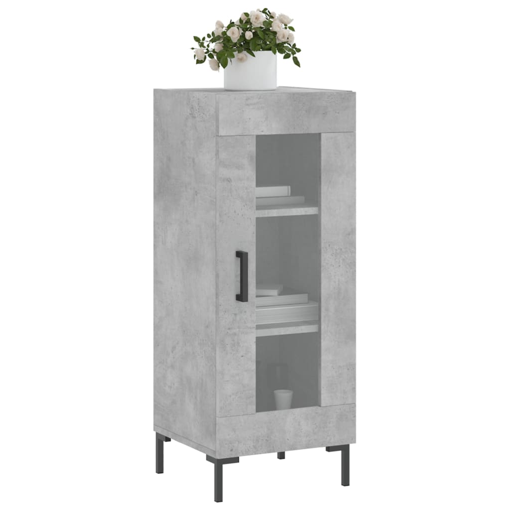 Skjenk betonggrå 34,5x34x90 cm konstruert tre