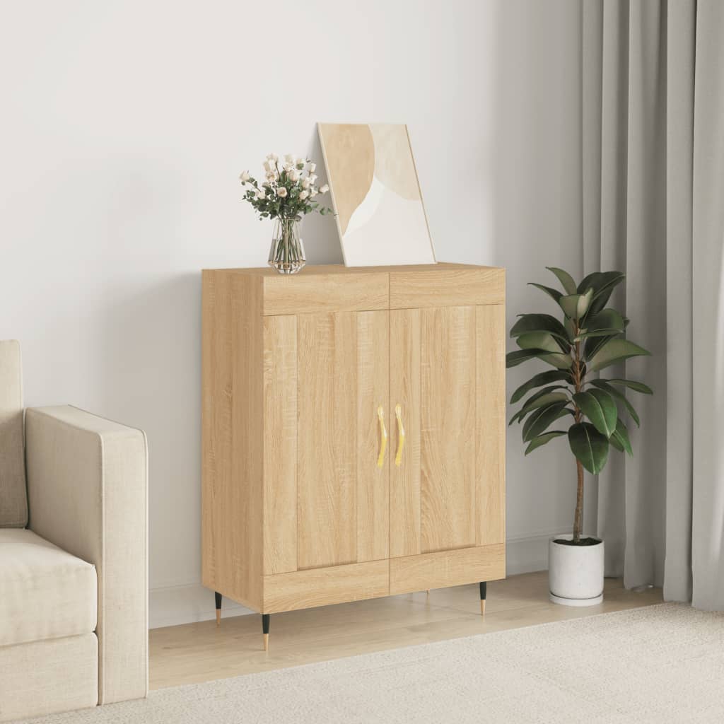 Skjenk sonoma eik 69,5x34x90 cm konstruert tre vidaXL
