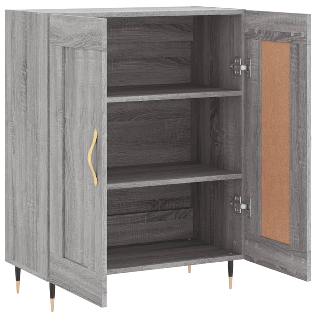 Skjenk grå sonoma 69,5x34x90 cm konstruert tre
