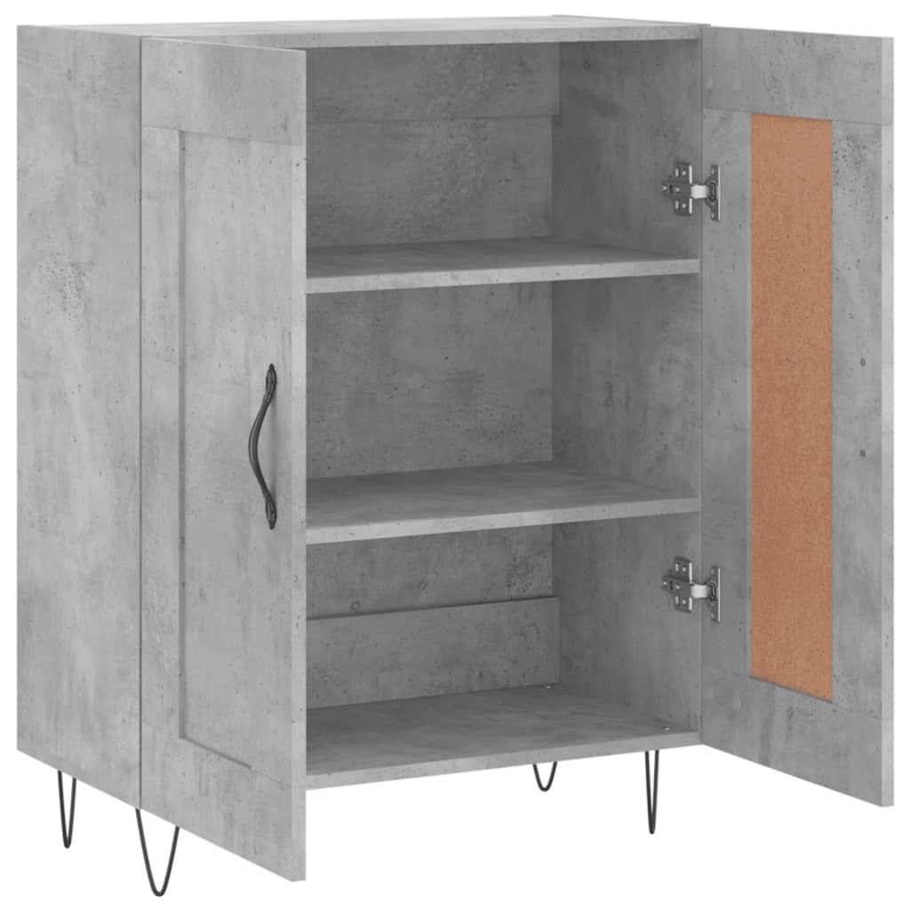 Skjenk betonggrå 69,5x34x90 cm konstruert tre