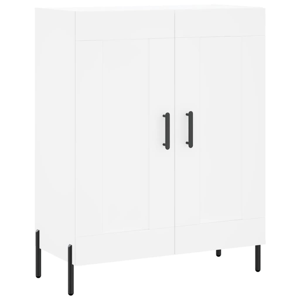 Skjenk hvit 69,5x34x90 cm konstruert tre