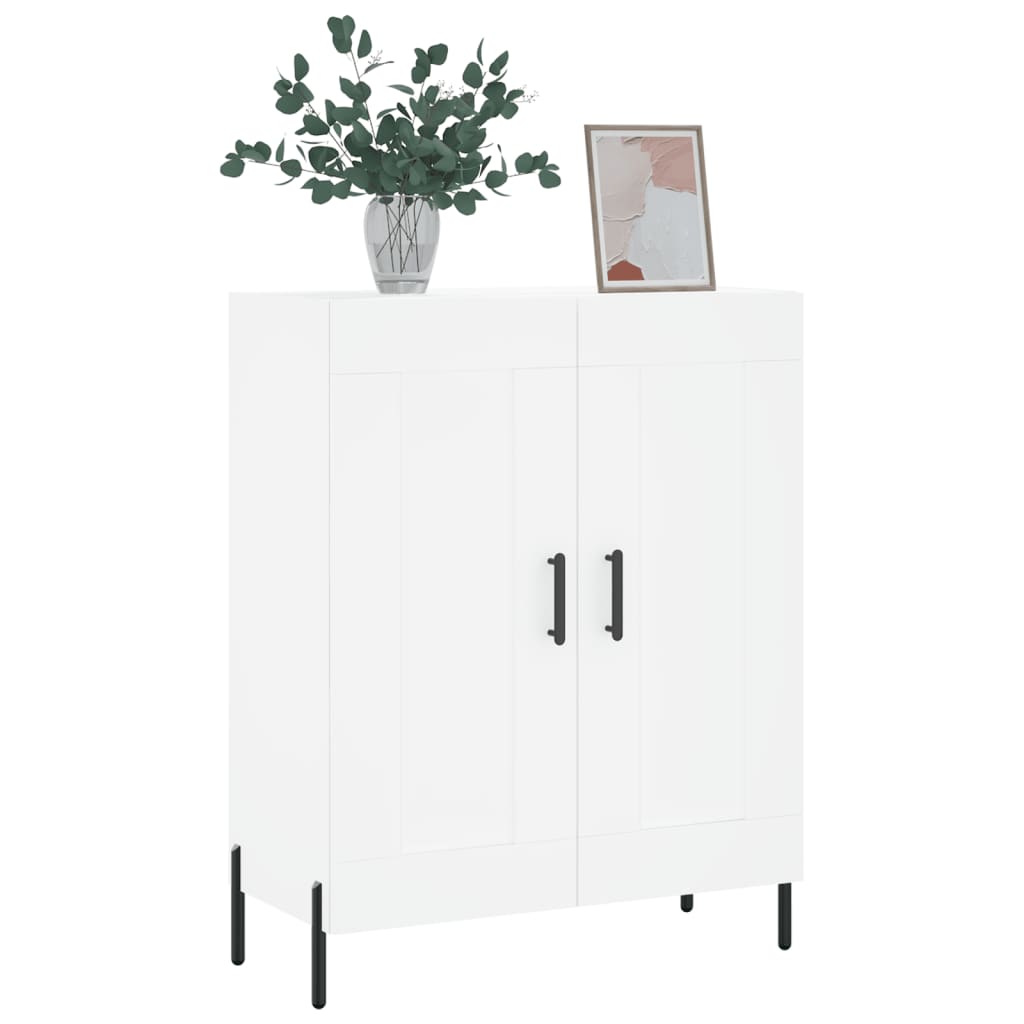 Skjenk hvit 69,5x34x90 cm konstruert tre