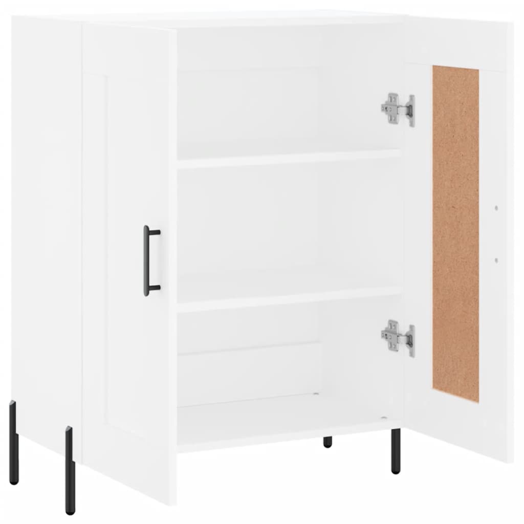 Skjenk hvit 69,5x34x90 cm konstruert tre