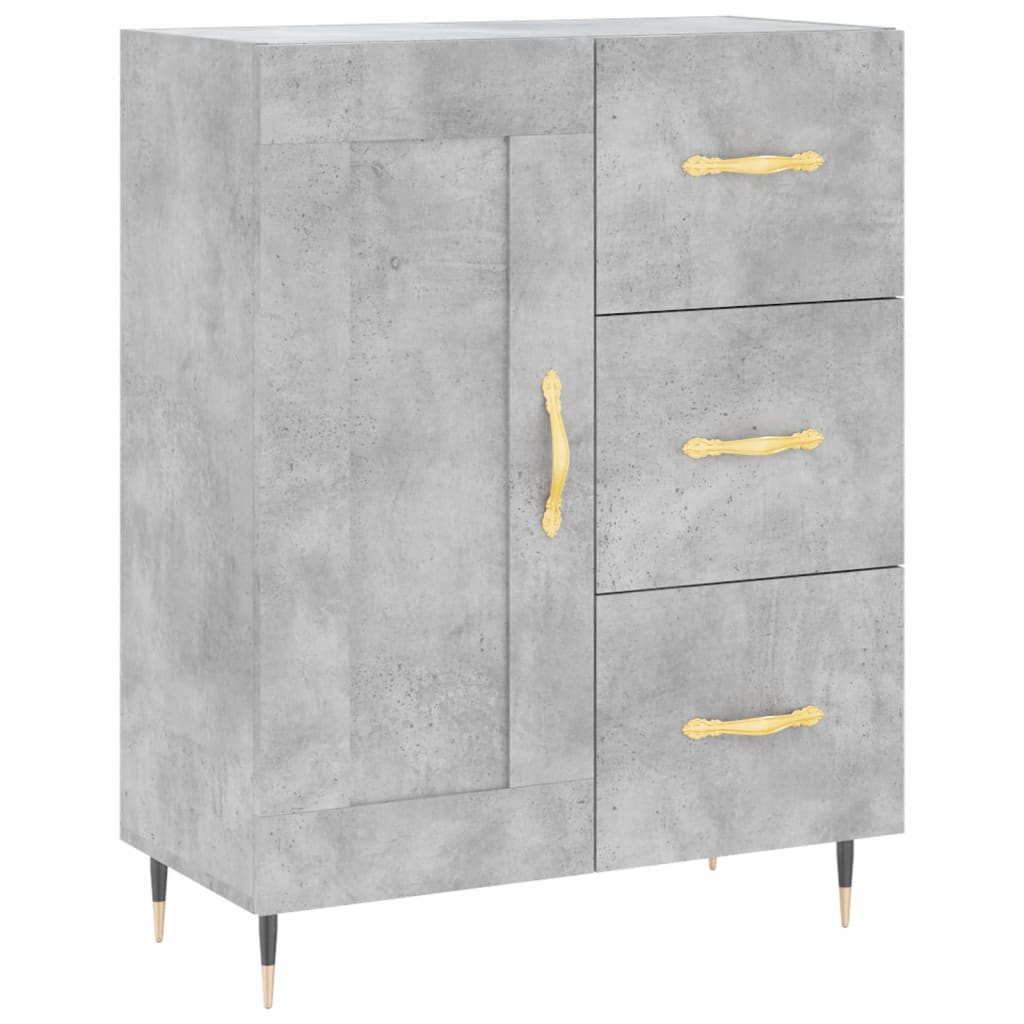 Skjenk betonggrå 69,5x34x90 cm konstruert tre